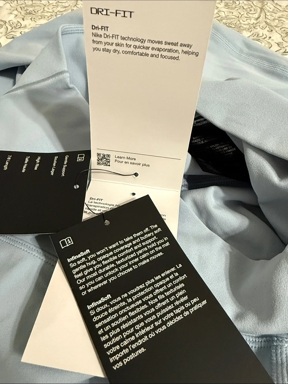Nike Zenvy Dri-Fit Large Blue Gentle-Support High-Waisted Leggings